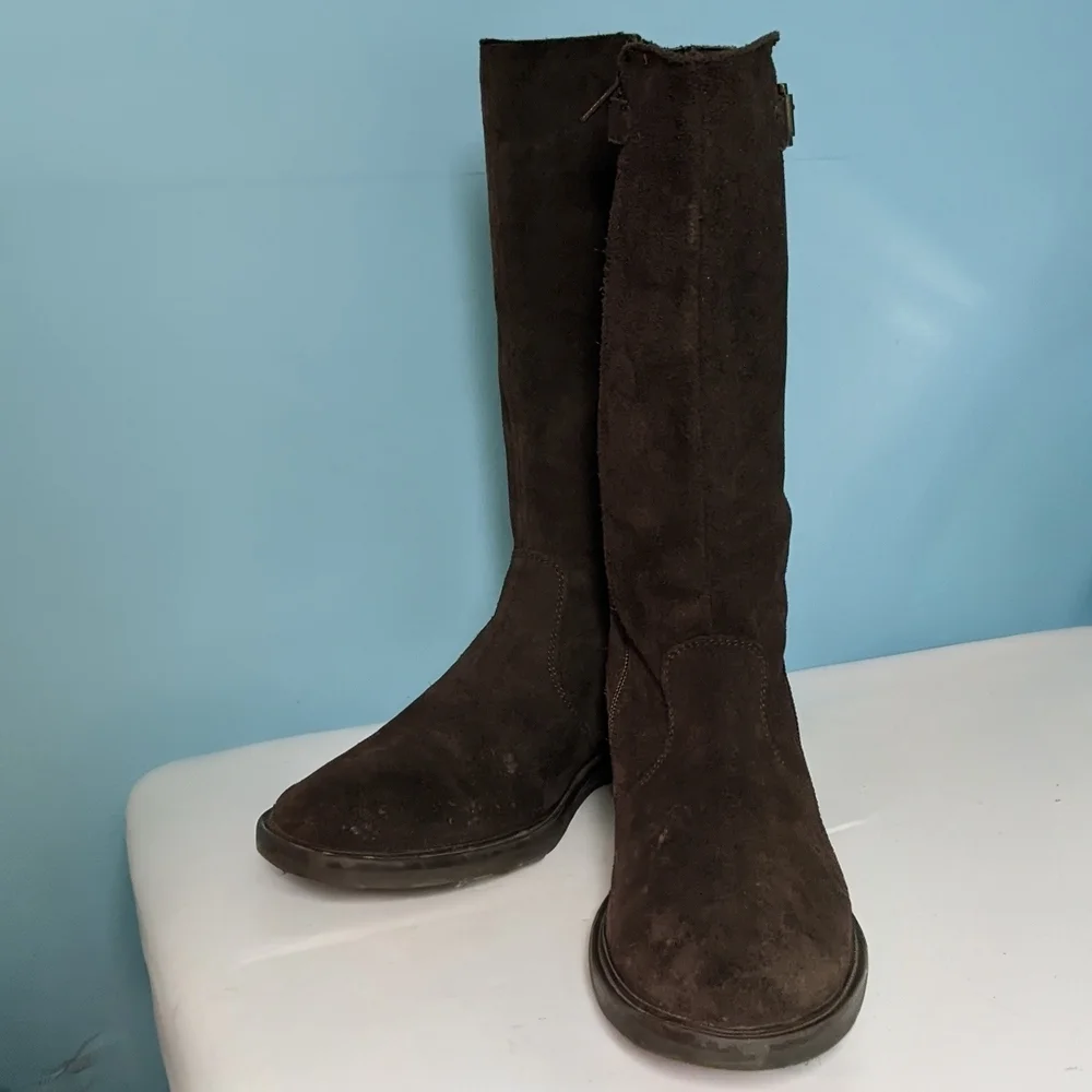 Lands' End Dark Brown Leather Tall Boots Size 7